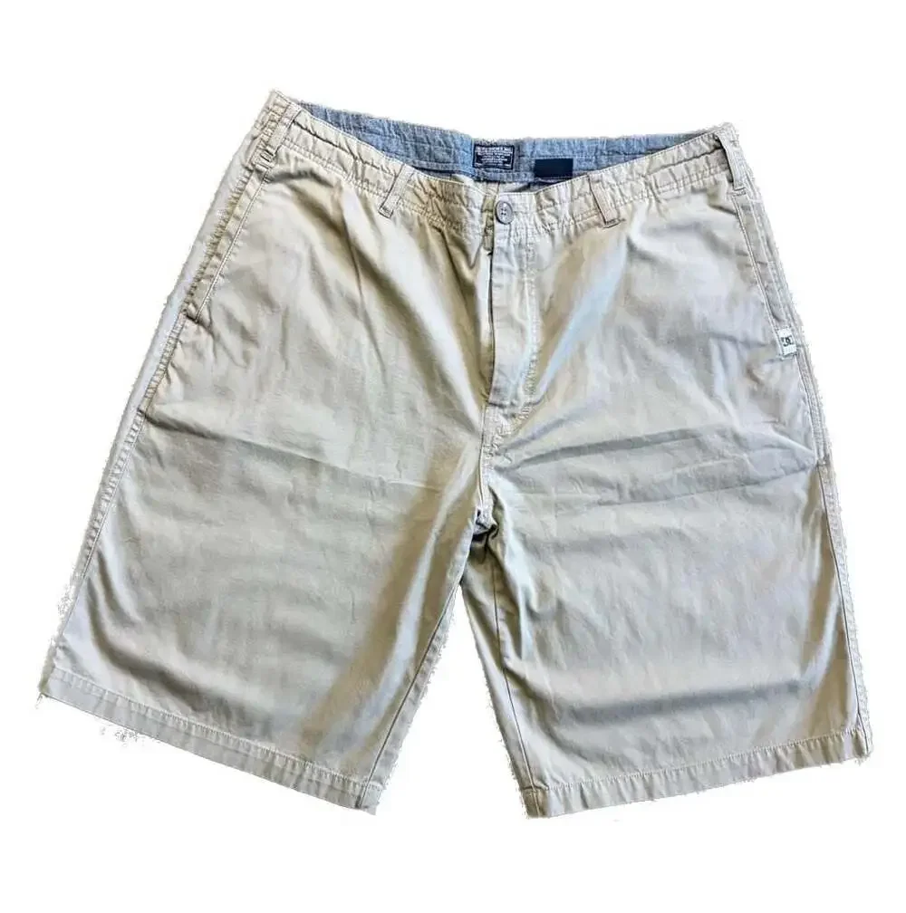 DC Shoes Men's Khaki Chino Flat Front Shorts